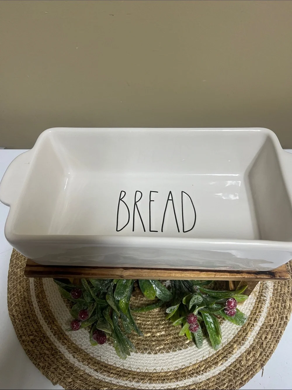 Rae  Dunn “Bread” Baking Dish Loaf Pan in great condition
